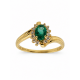 Pre Owned 18ct Emerald and Diamond Cluster Ring ZC42